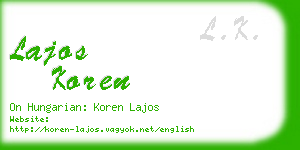 lajos koren business card